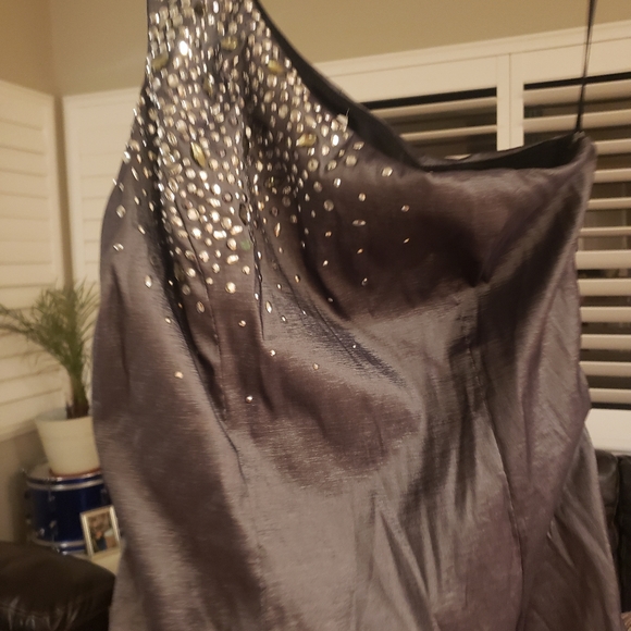 Cache Puff One Sleeve Evening Gown TINY flaw sz 12 - Picture 6 of 11